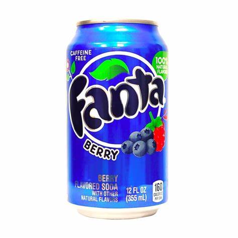 Pack de 24 canettes  Fanta berry américain  , 33 cl